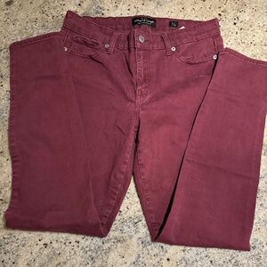 Lucky Brand Ava Leggings Maroon Red Jeans Womens Size 8/29